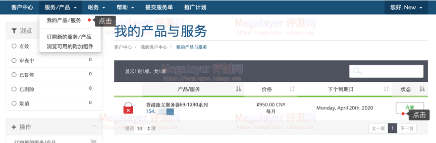 Megalayer重启服务器和重装系统教程