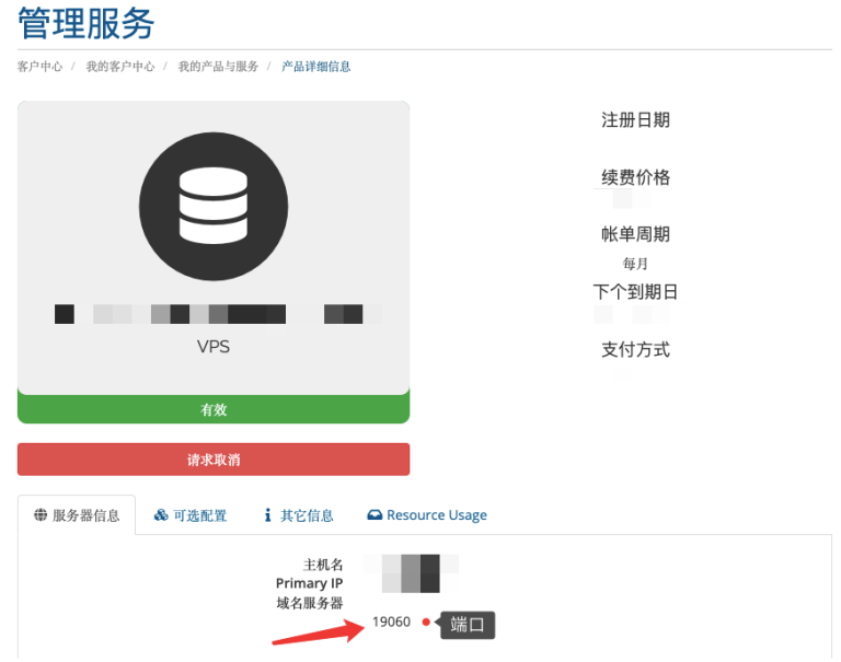 Megalayer国外VPS的远程端口