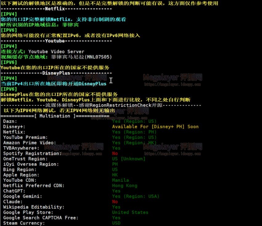 Lightlayer菲律宾VPS流媒体测评